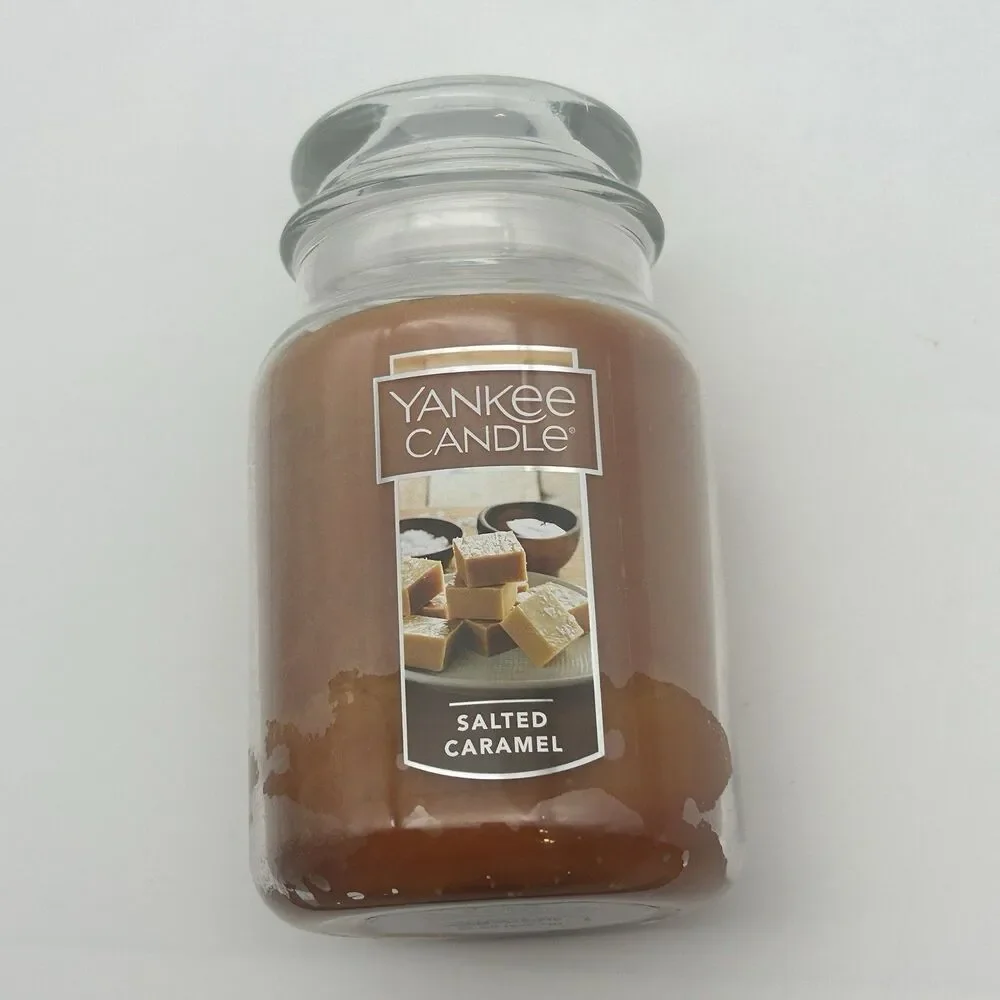Yankee Candle SALTED CARAMEL 22 oz Single Wick Original Large Jar Candle